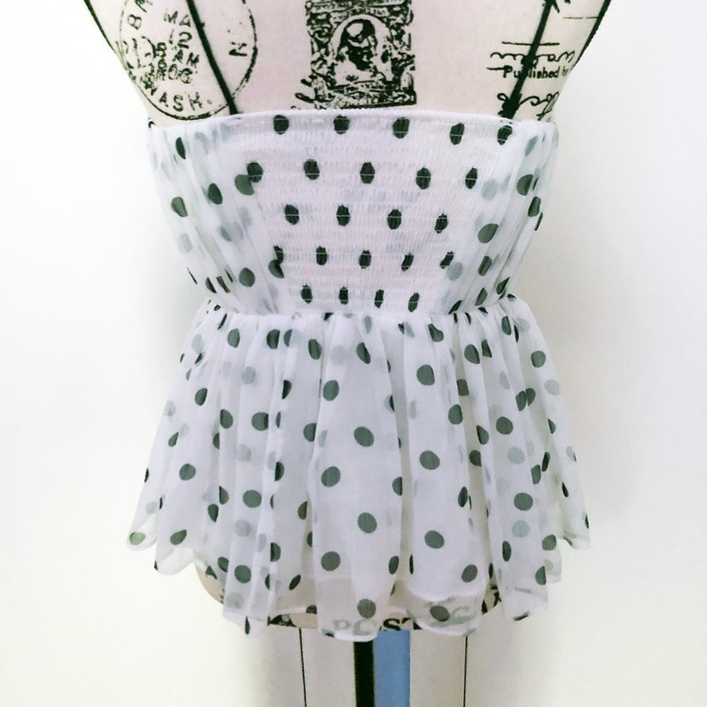 Anthropologie Girls From Savoy Bright Forecast Polka Dot Tank - Picture 3 of 7